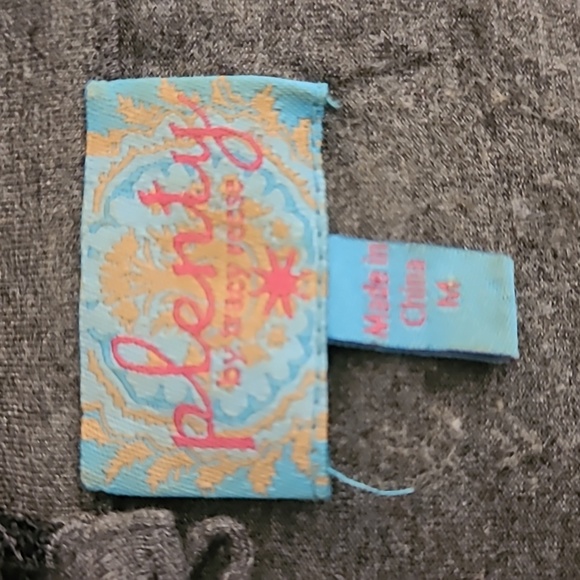 Plenty by Tracy Reese Top Blouse Grey Ruffles Button Up Soft High Collar - Picture 10 of 14